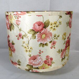 FLORAL DAMASK LAMP SHADE 12 ACROSS + 9 HIGH NEW SPIDER HARDWARE